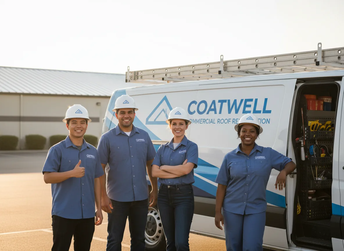 Commercial roof coating company in Sadler, TX